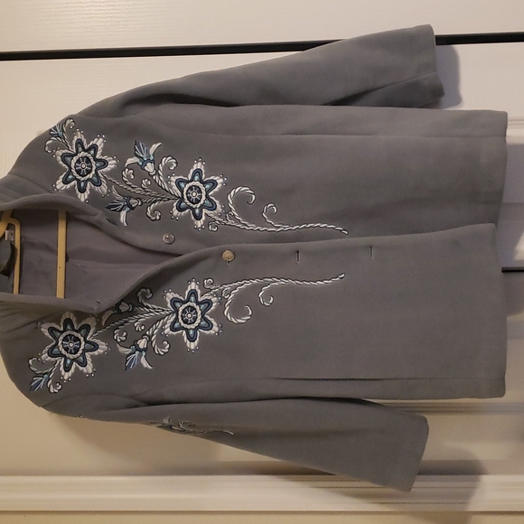 Bob Mackie fleece jackets LG